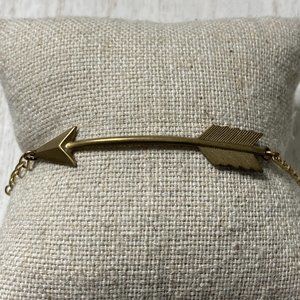 Brass Chain Arrow Bracelet 7"‎